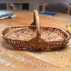Vintage Woven Basket with Handle